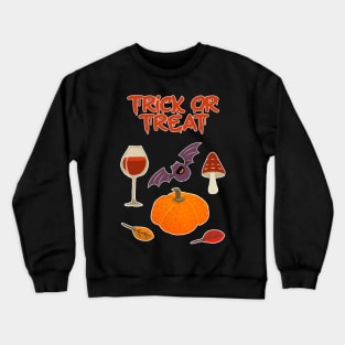 Trick or treat autumn Halloween design Crewneck Sweatshirt